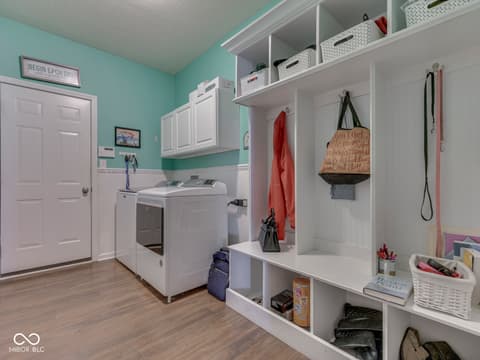 Laundry room at 4687 Shady Ridge Row, Greenwood, IN