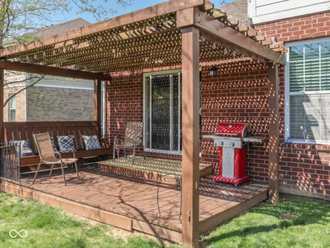Outdoor living area at 4687 Shady Ridge Row, Greenwood, IN