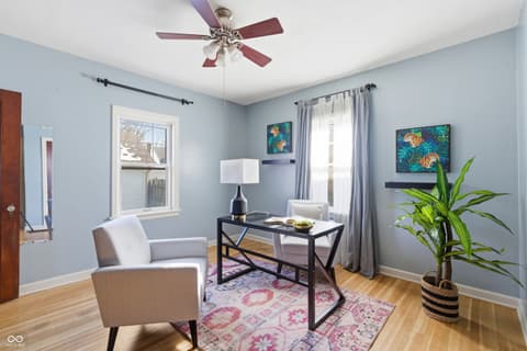 Home office at 1029 N Drexel Avenue, Indianapolis, IN