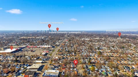 Aerial view at 1029 N Drexel Avenue, Indianapolis, IN
