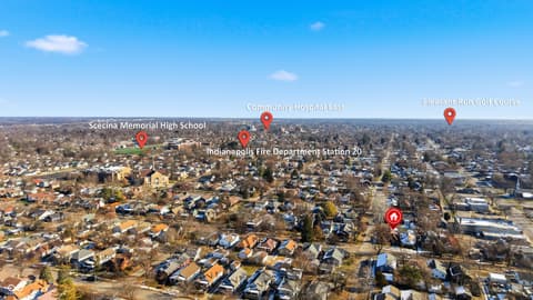 Aerial view at 1029 N Drexel Avenue, Indianapolis, IN