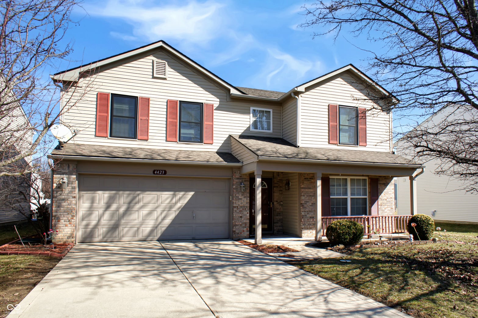 Front exterior at 4423 Bellchime Drive, Indianapolis, IN