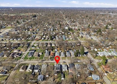 Aerial view at 4723 Evanston Avenue, Indianapolis, IN