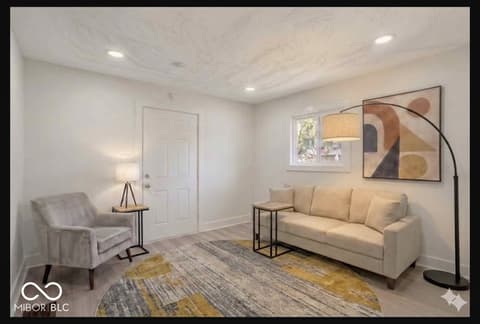 Living room at 4723 Evanston Avenue, Indianapolis, IN