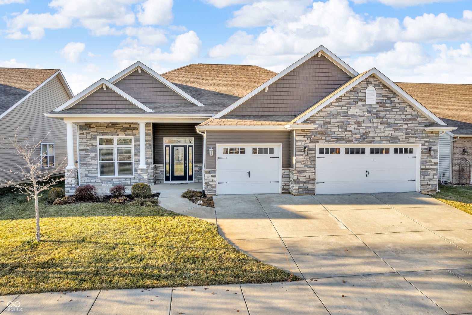 Front exterior at 605 Spinnaker Trace, Lafayette, IN