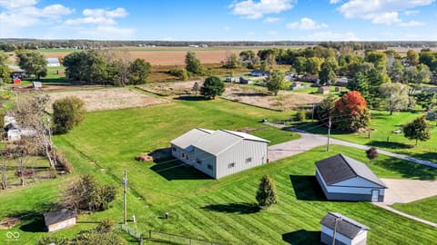 Aerial view at 940 W 1090 N, Fountaintown, IN