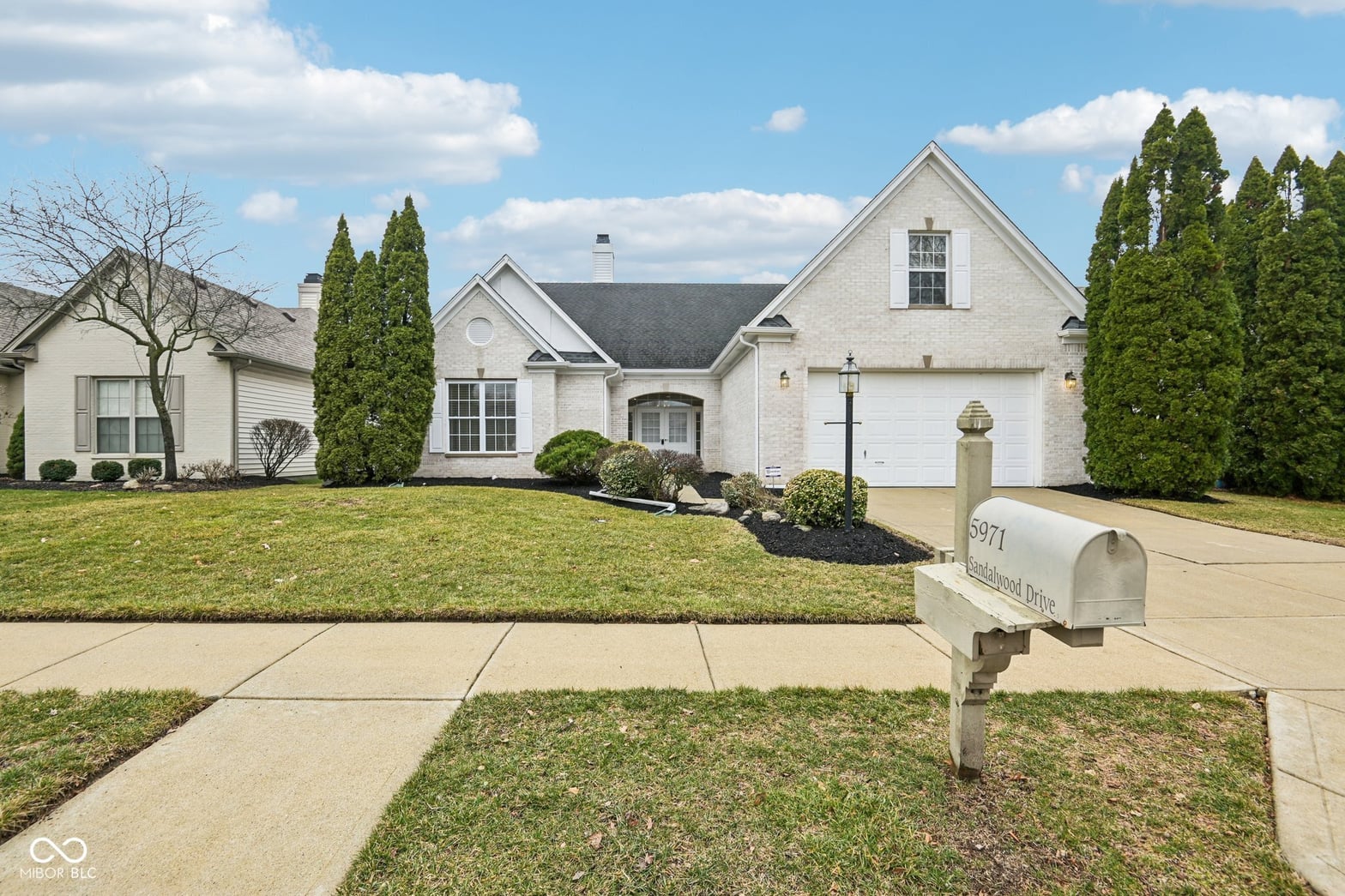Front exterior at 5971 Sandalwood Drive, Carmel, IN