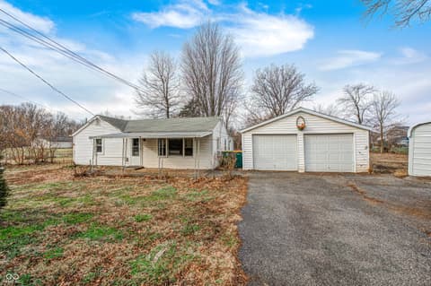 Front exterior at 1734 S County Road 1050 E, Indianapolis, IN