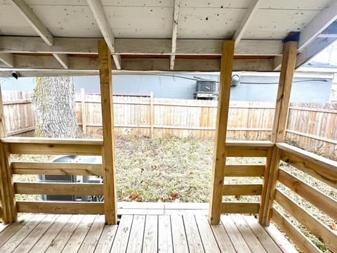 Outdoor living area at 416 N Mulberry Street, Muncie, IN