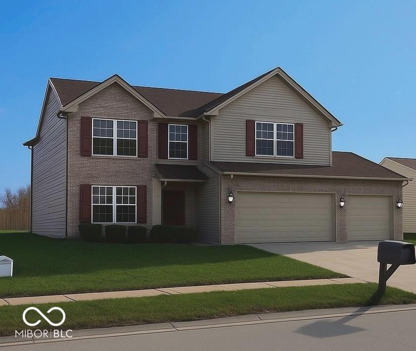 Front exterior at 10863 Secretariat Drive, Indianapolis, IN