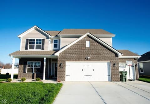 Front exterior at 379 Oakswept Way, Greenfield, IN