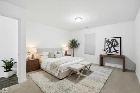 Primary bedroom at 296 Evening Bay Court, Pendleton, IN