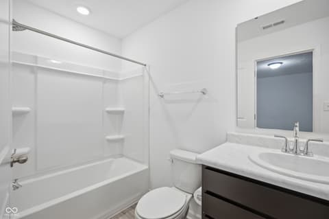 Primary bathroom at 296 Evening Bay Court, Pendleton, IN