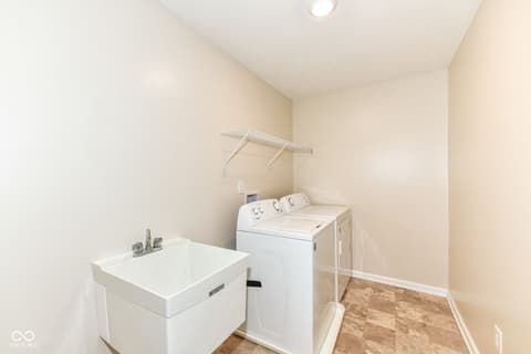 Laundry room at 5825 Sheffield Lane, Whitestown, IN