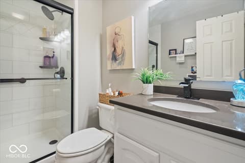 Primary bathroom at 7533 Castleton Farms North Drive, Indianapolis, IN