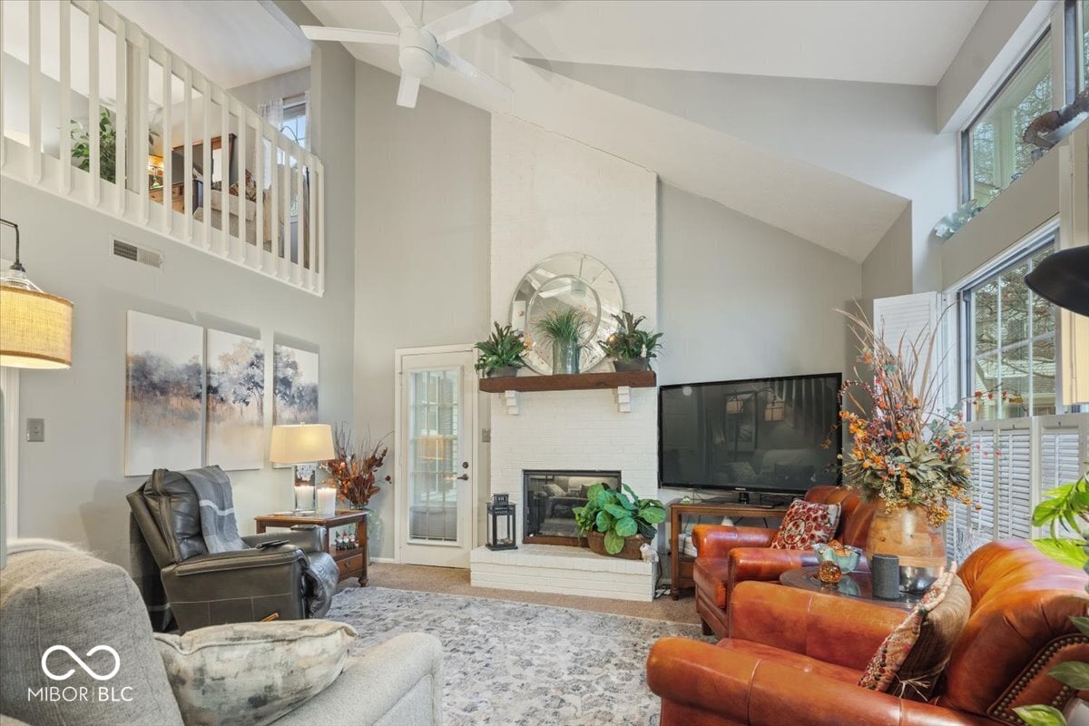 Family room at 7533 Castleton Farms North Drive, Indianapolis, IN