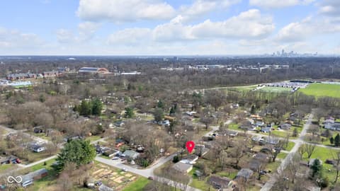 Aerial view at 5220 Sunny Meade Lane, Indianapolis, IN