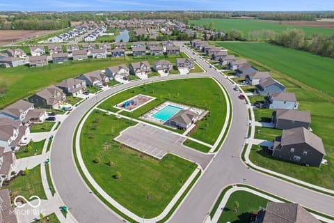 Aerial view at 4985 W Burrel Lane, New Palestine, IN