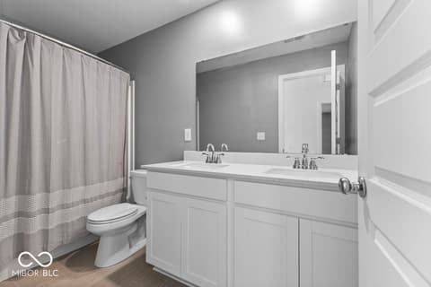 Bathroom at 4985 W Burrel Lane, New Palestine, IN