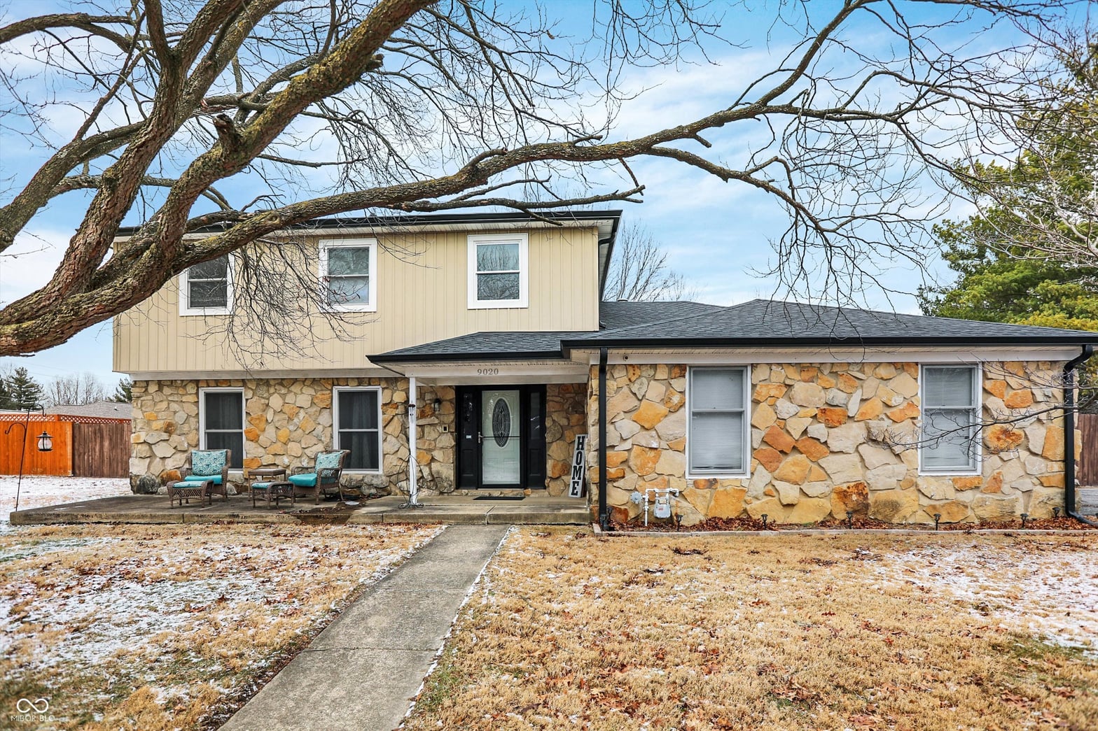 Front exterior at 9020 Log Run Drive N, Indianapolis, IN
