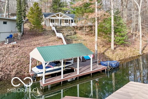 Front exterior at 8279 Aspen Drive, Nineveh, IN
