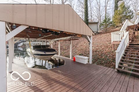 Outdoor living area at 8279 Aspen Drive, Nineveh, IN
