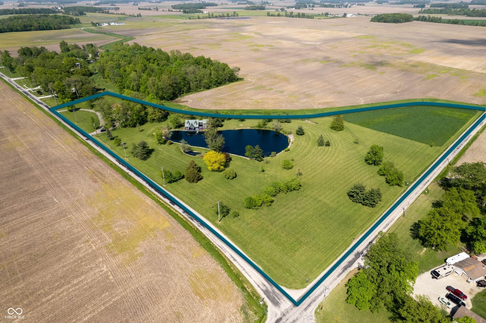 Aerial view at 2141 N 100 E, Hartford City, IN