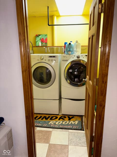 Laundry room at 6427 Buffalo Drive, Nineveh, IN