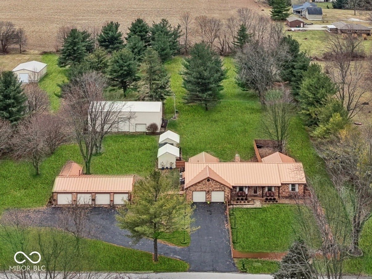 Aerial view at 2579 Cardinal Drive, Pittsboro, IN