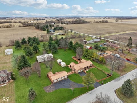 Aerial view at 2579 Cardinal Drive, Pittsboro, IN