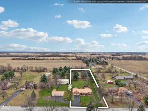 Aerial view at 2579 Cardinal Drive, Pittsboro, IN