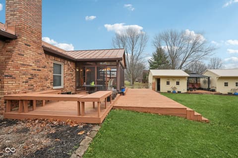 Outdoor living area at 2579 Cardinal Drive, Pittsboro, IN