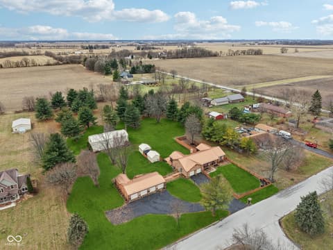 Aerial view at 2579 Cardinal Drive, Pittsboro, IN