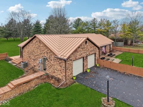 Side exterior at 2579 Cardinal Drive, Pittsboro, IN