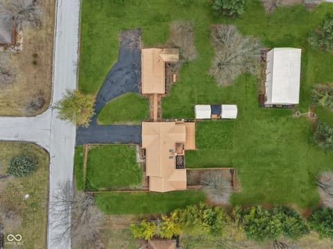Aerial view at 2579 Cardinal Drive, Pittsboro, IN
