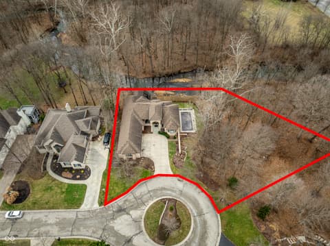 Aerial view at 4548 Chase Oak Court, Zionsville, IN