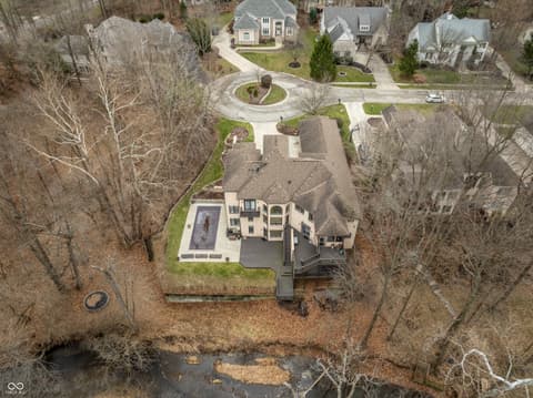 Aerial view at 4548 Chase Oak Court, Zionsville, IN