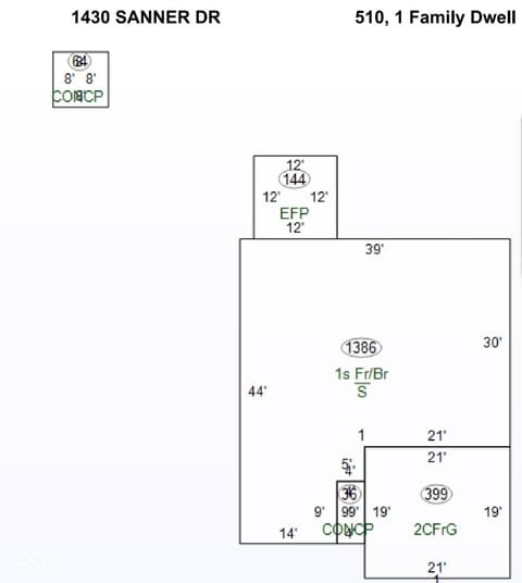 Floor Plan — 1430 Sanner Drive, Greenwood, IN