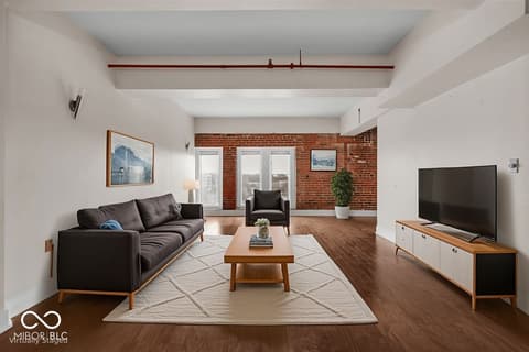 Living room at 430 N Park Avenue, Indianapolis, IN