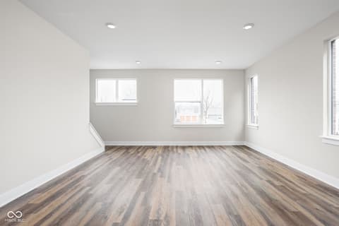 Bonus room at 449 Shade Street, Carmel, IN — Bright bonus room with hardwood floors and natural light.