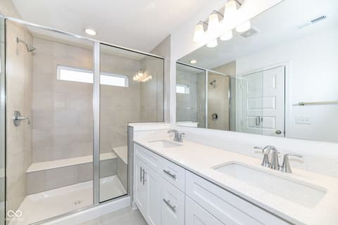 Primary bathroom at 6959 Equality Boulevard, Carmel, IN