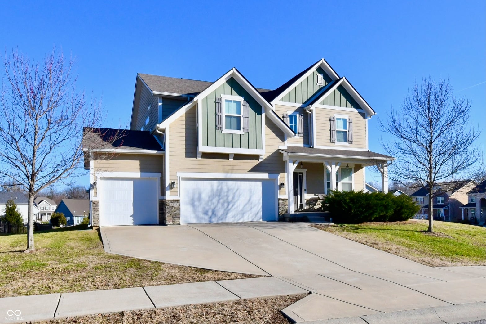 Front exterior at 4219 Parliament Way, Avon, IN
