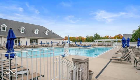 Pool at 15363 Mystic Rock Drive, Carmel, IN — Resort-style community pool with lap lanes and amenities.