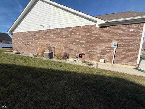 Side exterior at 1315 Bontrager Lane, Shelbyville, IN
