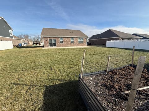 Backyard at 1315 Bontrager Lane, Shelbyville, IN