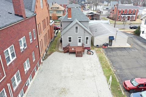 Aerial view at 227 E Jefferson Street, Franklin, IN