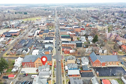 Aerial view at 227 E Jefferson Street, Franklin, IN