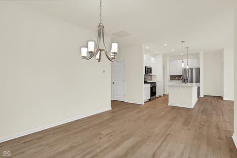 Kitchen at 19785 Highclere Lane, Sheridan, IN — Bright open kitchen with modern fixtures and finishes.
