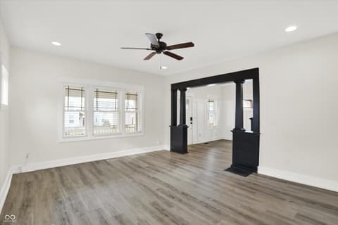 Living room at 1133 Dawson Street, Indianapolis, IN