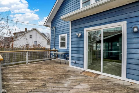 Outdoor living area at 1133 Dawson Street, Indianapolis, IN
